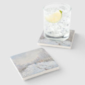 クロード・モネ – アルジェンテウイルの雪景色 ストーンコースター (横)