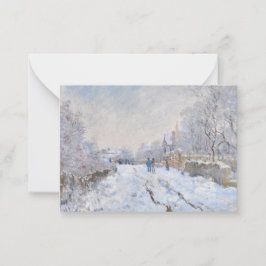 クロード・モネ – アルジェンテウイルの雪景色 ノートカード