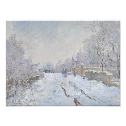 クロード・モネ – アルジェンテウイルの雪景色 フォトプリント            (正面)