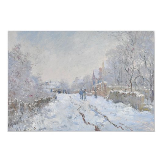 クロード・モネ – アルジェンテウイルの雪景色 フォトプリント            (正面)