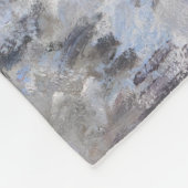 クロード・モネ – アルジェンテウイルの雪景色 フリースブランケット (角)