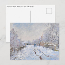 クロード・モネ – アルジェンテウイルの雪景色 ポストカード