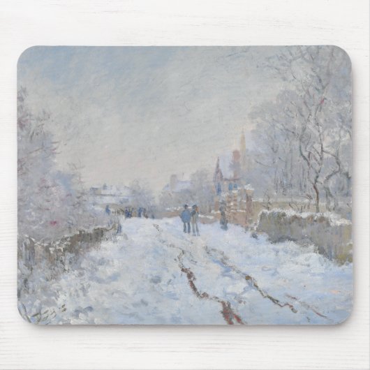クロード・モネ – アルジェンテウイルの雪景色 マウスパッド (正面)