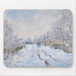 クロード・モネ – アルジェンテウイルの雪景色 マウスパッド