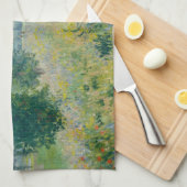 クロード・モネ – アルジェンテウイル近郊のポピー畑(1875) キッチンタオル (四つ折り)