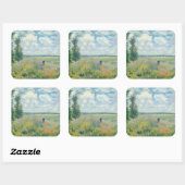 クロード・モネ – アルジェンテウイル近郊のポピー畑(1875) スクエアシール (シート)