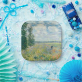 クロード・モネ – アルジェンテウイル近郊のポピー畑(1875) ペーパープレート (パーティー)