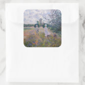 クロード・モネ – アルジェンテウイル近郊プロムナード スクエアシール (バッグ)