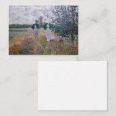 クロード・モネ – アルジェンテウイル近郊プロムナード ノートカード (正面/裏面)