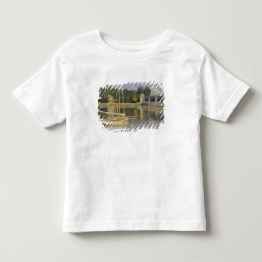 クロード・モネ|アルジャントゥーユ1874年の橋 トドラーTシャツ (正面)