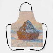 クロード・モネ – ウィートスタック、積雪効果、朝 エプロン (正面)