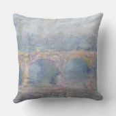 クロード・モネ|ウォータールー橋、日没のロンドン、 クッション (裏面)