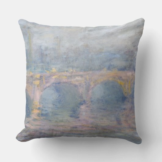 クロード・モネ|ウォータールー橋、日没のロンドン、 クッション (正面)