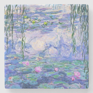 クロード・モネ・ウォーター・リリーフランスのズ印象派アート ストーンコースター