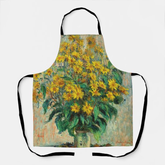 クロード・モネ – エルサレム・アーティチョーク花 エプロン (正面)