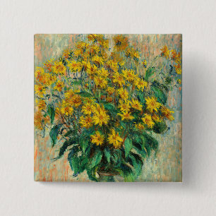 クロード・モネ – エルサレム・アーティチョーク花 缶バッジ