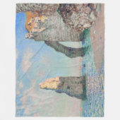 クロード・モネ – エレットの崖 フリースブランケット (正面)