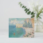 クロード・モネ – エレット – ザ・ビーチとファレーズ ポストカード (スタンド正面)