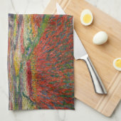 クロード・モネ – オランダのチューリップ畑 キッチンタオル (四つ折り)