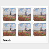 クロード・モネ – オランダのチューリップ畑 スクエアシール (シート)