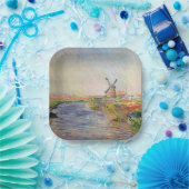 クロード・モネ – オランダのチューリップ畑 ペーパープレート (パーティー)