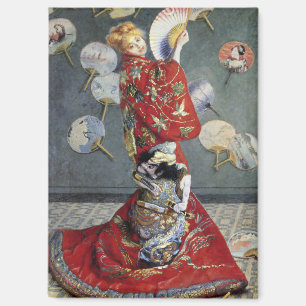 クロード・モネ「カミーユの赤い着物」アート マグネット