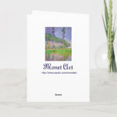 クロード・モネ・カードによるポプラの木の印象主義 カード (裏面)