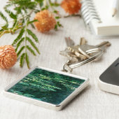 クロード・モネ・キーチャによる緑の池の睡蓮 キーホルダー (側面)