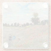 クロード・モネ - ケシの花畑 ガラスコースター (裏面)