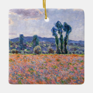 クロード・モネ - ケシの花畑 1890 (ジヴェニー) セラミックオーナメント