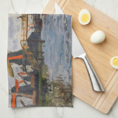 クロード・モネ – ザアンダム近郊のウィンドミルズ キッチンタオル (四つ折り)