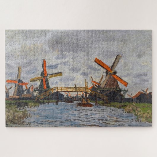 クロード・モネ – ザアンダム近郊のウィンドミルズ ジグソーパズル (横)