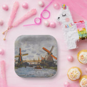 クロード・モネ – ザアンダム近郊のウィンドミルズ ペーパープレート (パーティー)