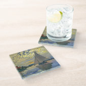 クロード・モネ – シルボートアットルプティ – ジュネビリエ ガラスコースター (アングル)