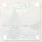 クロード・モネ – シルボートアットルプティ – ジュネビリエ ガラスコースター (裏面)