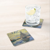 クロード・モネ – シルボートアットルプティ – ジュネビリエ スクエアペーパーコースター (インサイチュ)