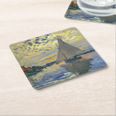 クロード・モネ – シルボートアットルプティ – ジュネビリエ スクエアペーパーコースター (アングル)