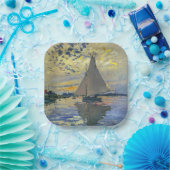 クロード・モネ – シルボートアットルプティ – ジュネビリエ ペーパープレート (パーティー)