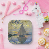 クロード・モネ – シルボートアットルプティ – ジュネビリエ ペーパープレート (パーティー)