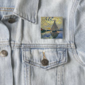 クロード・モネ – シルボートアットルプティ – ジュネビリエ 缶バッジ (インサイチュ)