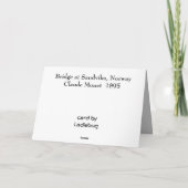 クロード・モネ シーズンカード (裏面)