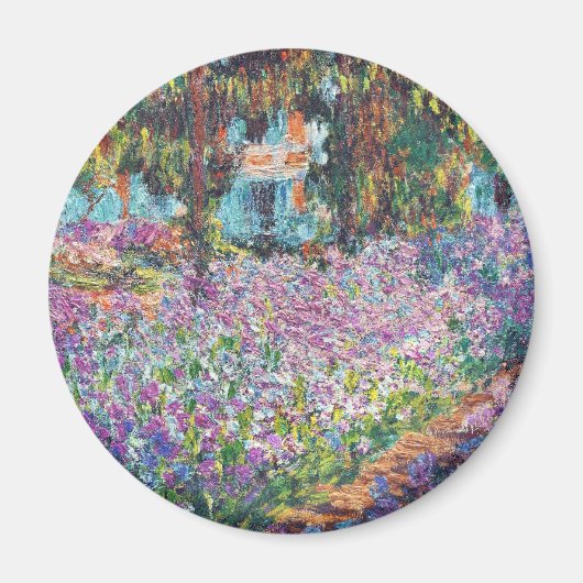 クロード・モネ – ジヴァーンのアーティストガーデン マグネット (正面)