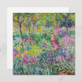 クロード・モネ - ジヴェニー庭園のアイリス 招待状 (正面/裏面)