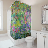 クロード・モネ:ジヴェルニーのアイリスガーデン シャワーカーテン (インサイチュ)