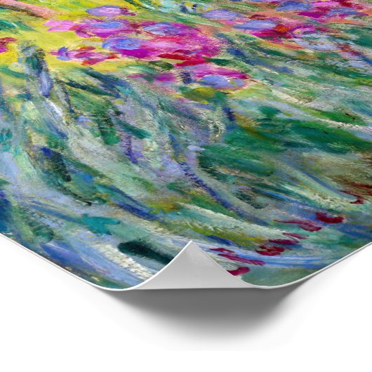 クロード・モネ - ジヴェルニーのアイリス園 ポスター (角)