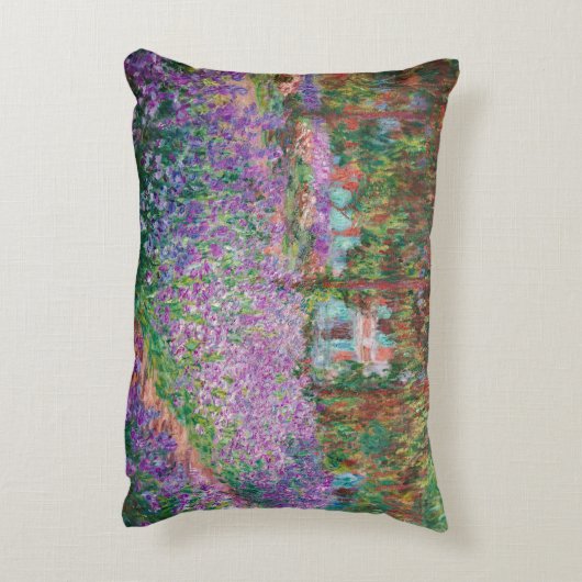 クロード・モネ – ジヴェルニーのアーティストガーデン アクセントクッション (裏面(縦))