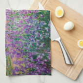 クロード・モネ – ジヴェルニーのアーティストガーデン キッチンタオル (四つ折り)