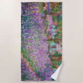 クロード・モネ – ジヴェルニーのアーティストガーデン ビーチタオル (正面)