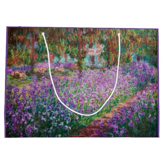 クロード・モネ – ジヴェルニーのアーティストガーデン ラージペーパーバッグ (裏面)