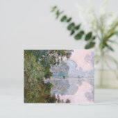 クロード・モネ – ジヴェルニーの近くのセーヌ川の朝。 ポストカード (スタンド正面)